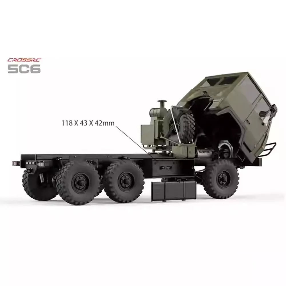 CROSSRC SC6 1/12 Scale 6x6 6WD RC Military Transport Truck Metal Chassis Crawler KIT/RT R