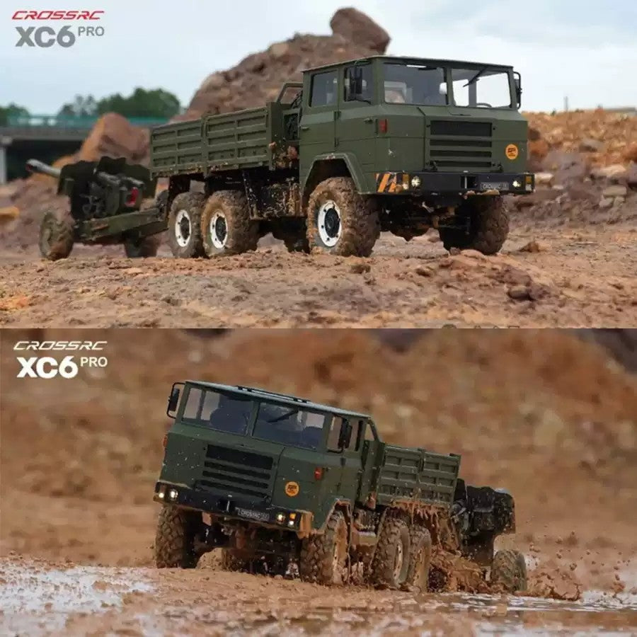 CROSSRC XC6 Pro 1/12 Scale 6WD RC Military Truck Dual Speed Off-Road Crawler RTR