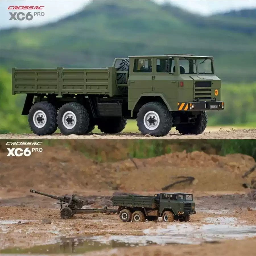 CROSSRC XC6 Pro 1/12 Scale 6WD RC Military Truck Dual Speed Off-Road Crawler RTR