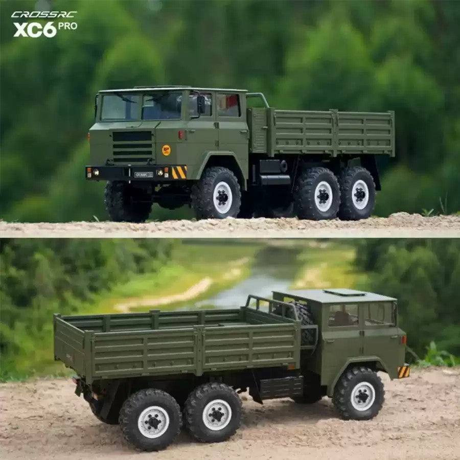 CROSSRC XC6 Pro 1/12 Scale 6WD RC Military Truck Dual Speed Off-Road Crawler RTR