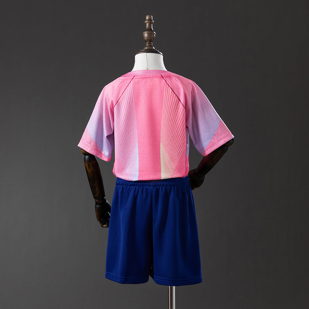 Kids Barcelona Jersey 25/26 Pink Special Football Kit