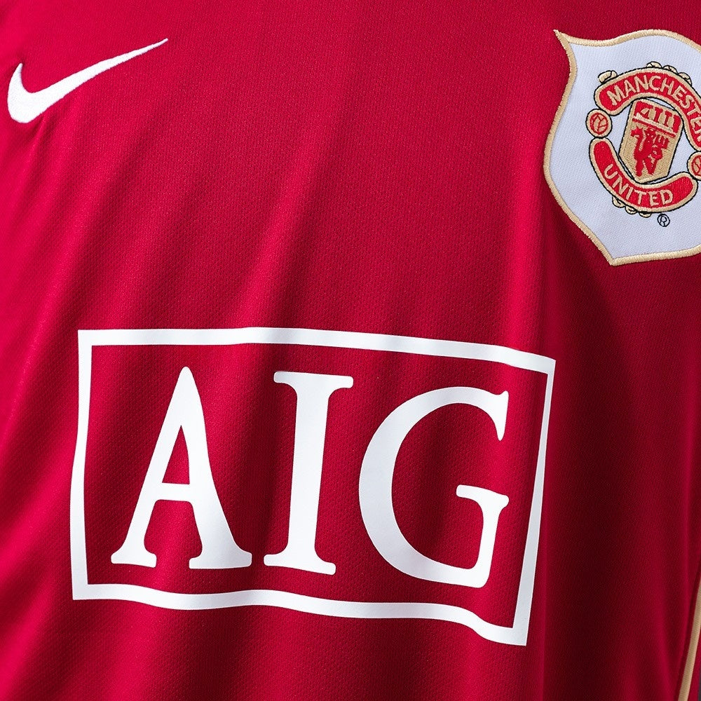 Manchester United Jersey 2006/07 Home Retro Football Kit Long Sleeves