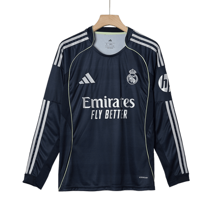 Mens Real Madrid Away Long Sleeve Jersey 2025/26