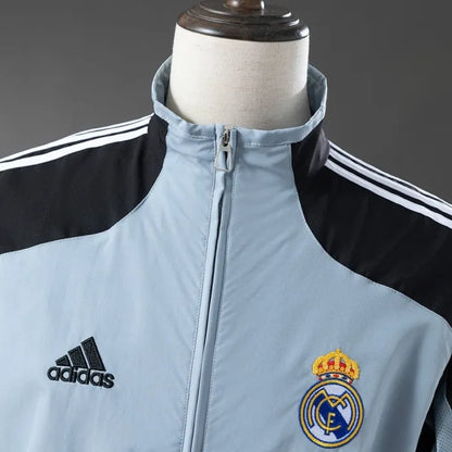 Real Madrid Windbreaker 2004-05 Football Jacket Black Grey