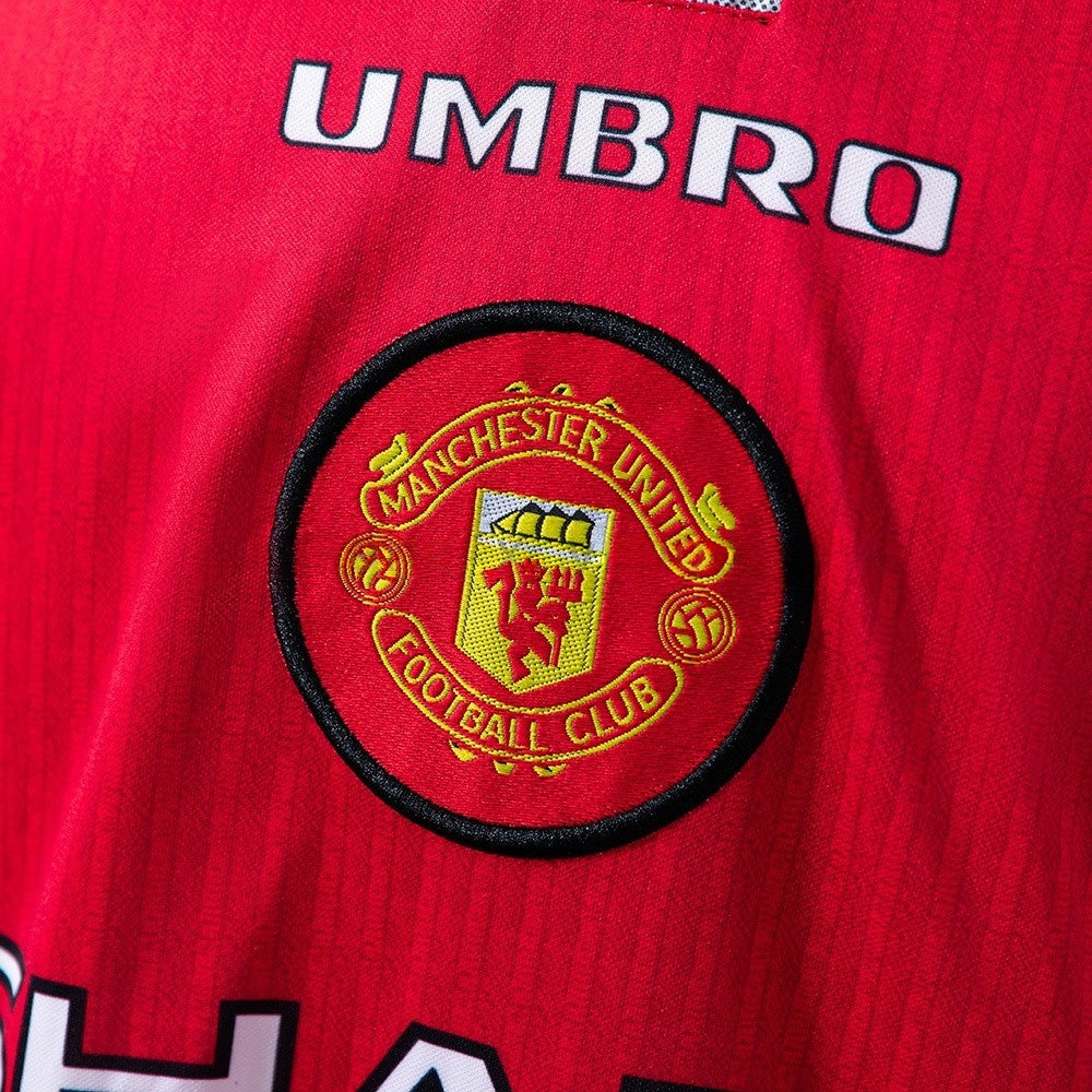 Manchester United Jersey 1996-98 Home Retro Football Kit Long Sleeves