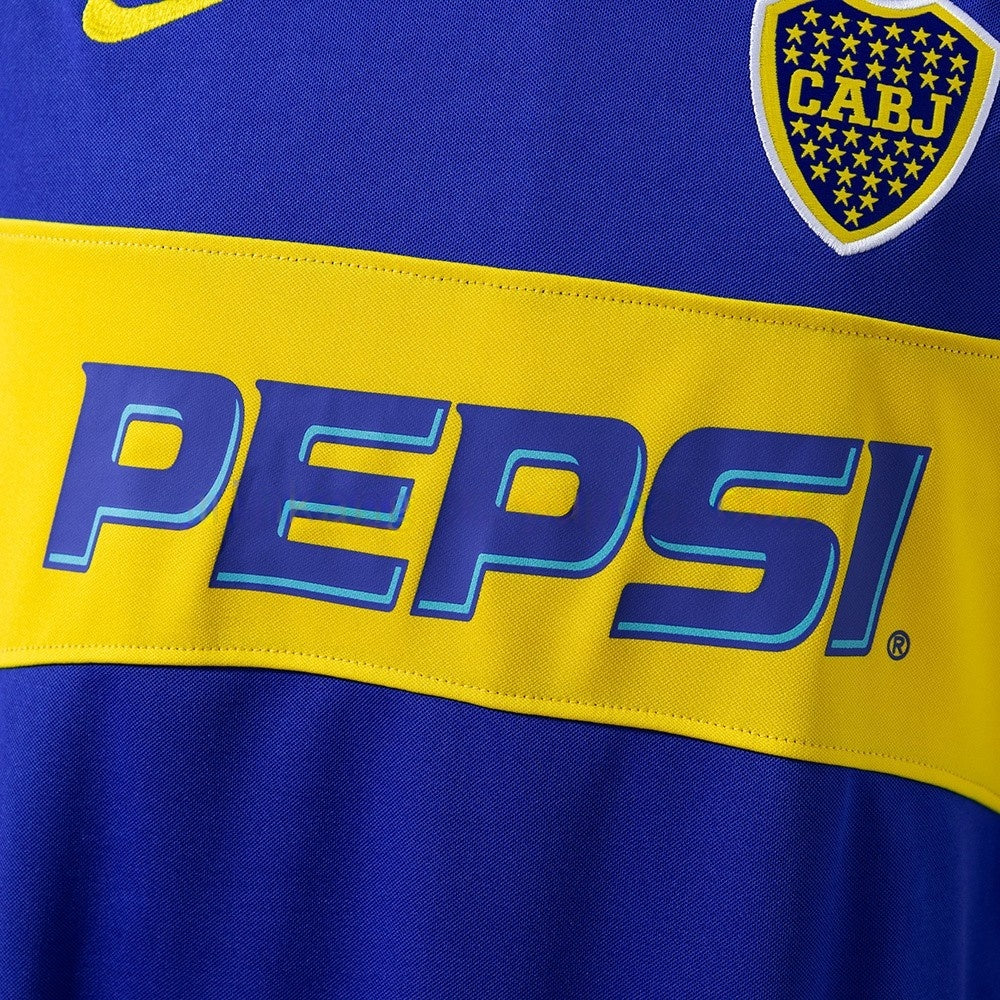 Boca Juniors Jersey 2003-04 Home Retro Football Kit Long Sleeves