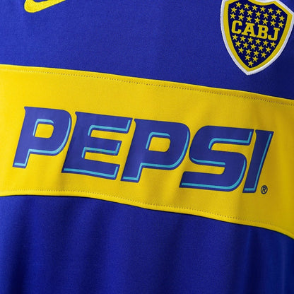 Boca Juniors Jersey 2003-04 Home Retro Football Kit Long Sleeves