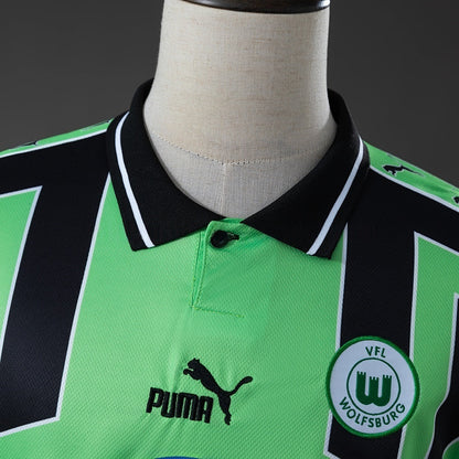 Wolfsburg Away Jersey 1999-2000 Retro Long Sleeves Football Kit Soccer Shirt