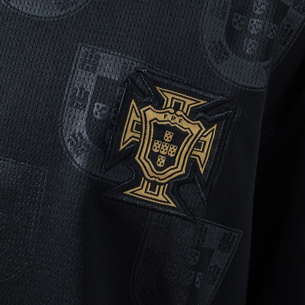 Kids Portugal Jersey 25/26 Black Football Kit