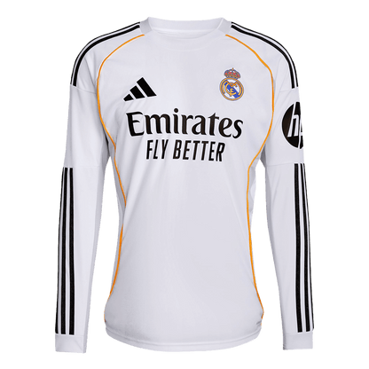 Mens Real Madrid Home Long Sleeve Jersey 2025/26