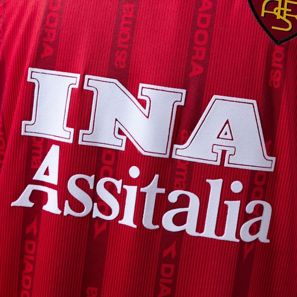 Rome Jersey 1999-00 Home Retro Football Kit Long Sleeves