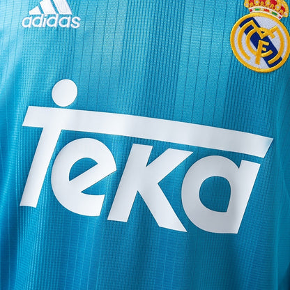 Real Madrid Third Jersey 1999-00 Retro Long Sleeves Football Kit Soccer Shirt