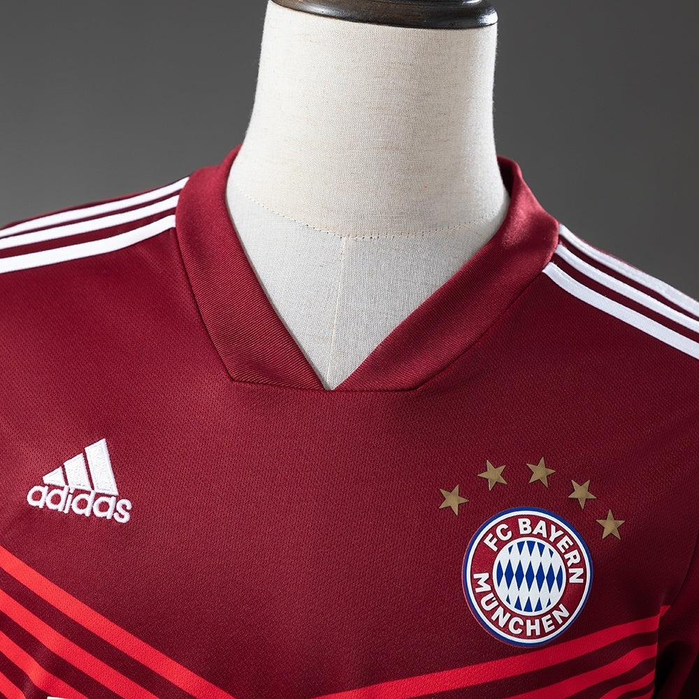 Bayern Munich Home Jersey 2021-22 Retro Football Kit Soccer Shirt
