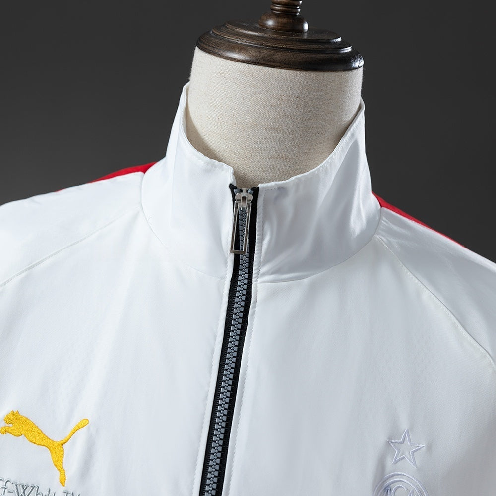 AC Milan Windbreaker 2025/26 White Football Soccer Jacket