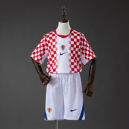 Kids Croatia Home Jersey 2026 World Cup Football Kit Soccer Shirt
