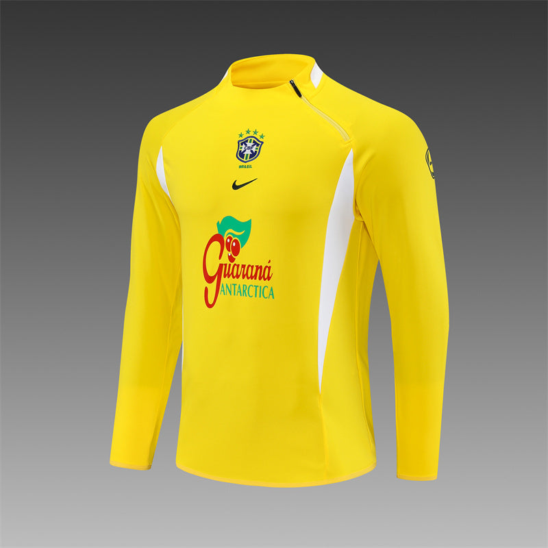 Retro Brazil Training Tracksuits 2002 Football Kit Soccer Jersey