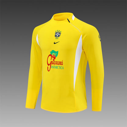 Retro Brazil Training Tracksuits 2002 Football Kit Soccer Jersey