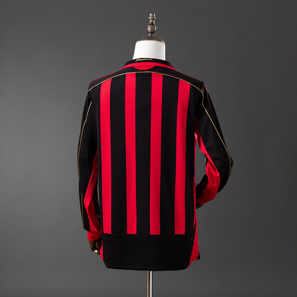 AC Milan Jersey 2006-07 Home Retro Football Kit Long Sleeves