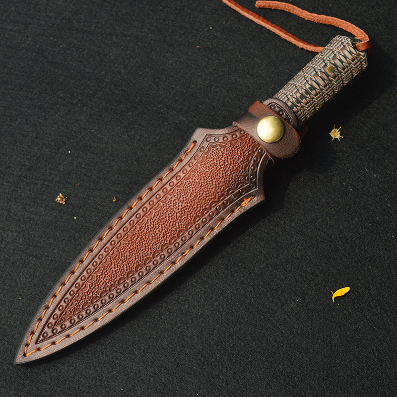 Damascus Fixed Blade Knife – Artisan with G10 Handle EDC for Everyday Utility, Collecting