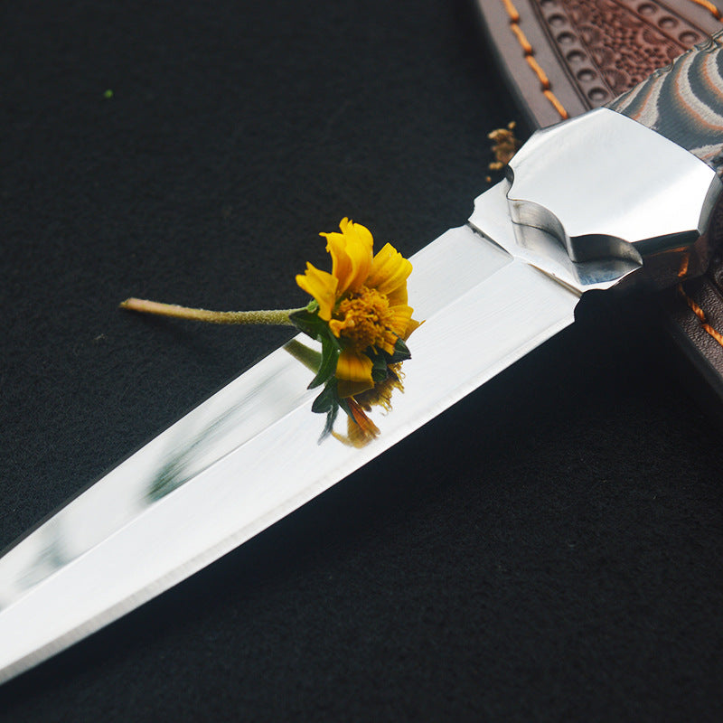 Damascus Fixed Blade Knife – Artisan with G10 Handle EDC for Everyday Utility, Collecting