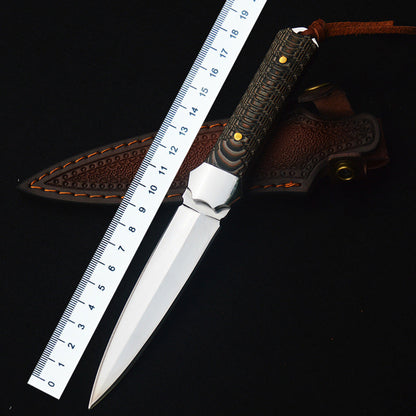 Damascus Fixed Blade Knife – Artisan with G10 Handle EDC for Everyday Utility, Collecting