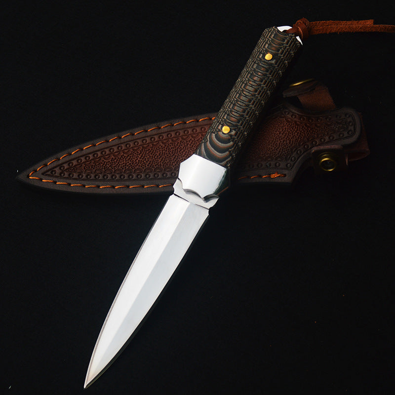 Damascus Fixed Blade Knife – Artisan with G10 Handle EDC for Everyday Utility, Collecting