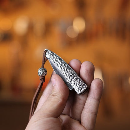 Damascus Folding Knife – Steel Pocket Compact Keychain EDC Collector