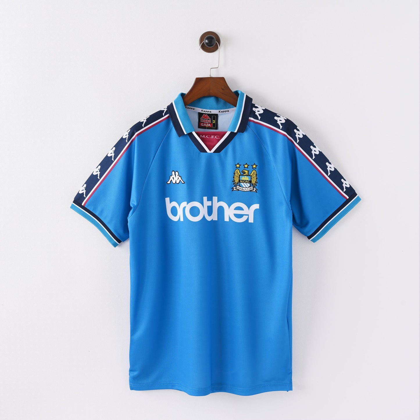 Retro Manchester City Jersey 1997-98 Home Football Kit Soccer Jersey