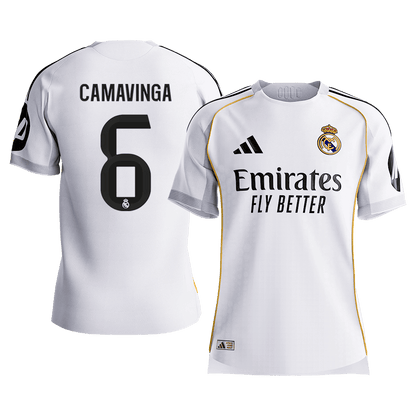 CAMAVINGA #6 Mens Real Madrid Home Jersey 2025/26 - Player Version (Slim Fit) [PREMIUM]