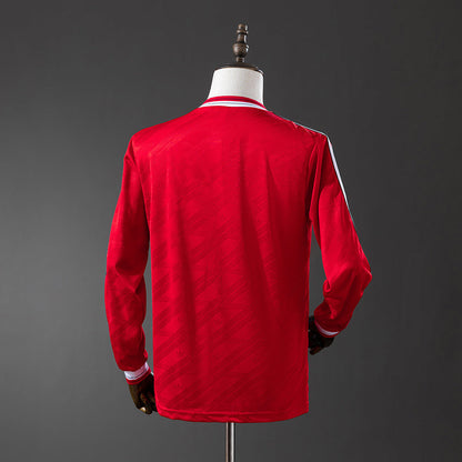 Manchester United Jersey 1986-88 Home Retro Kit Long Sleeves