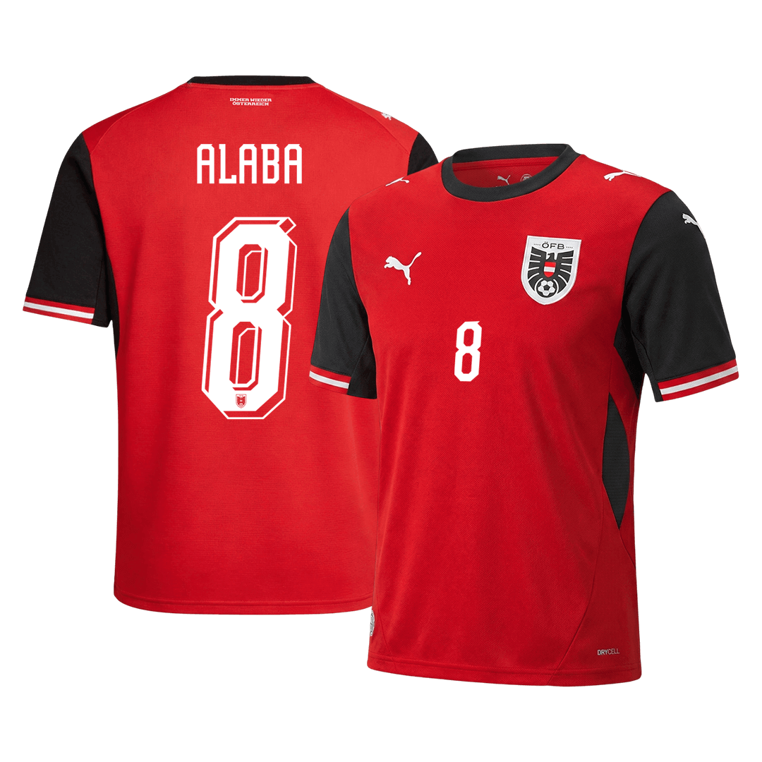 ALABA #8 Mens Austria World Cup Home Jersey 2026