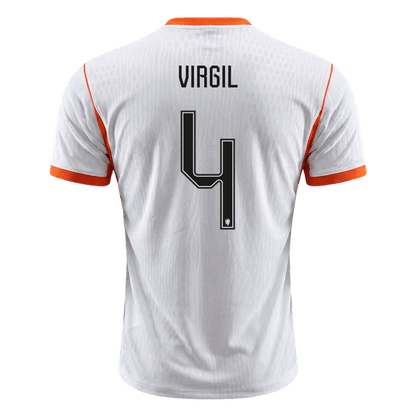 VIRGIL #4 Mens Netherlands World Cup Away Jersey 2026 - Player Version (Slim Fit)