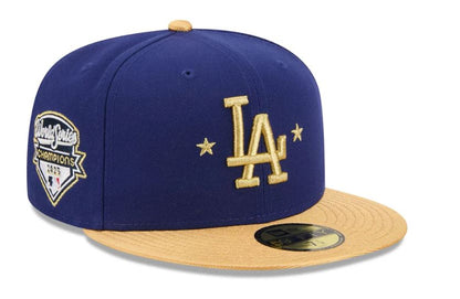 New Era Los Angeles Dodgers Gold 2025 World Series Champions Sidepatch 59FIFTY Fitted