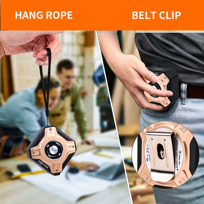 Digital Measuring Tool – Laser Tape Measure 2-in-1 135ft USB Rechargeable Construction DIY