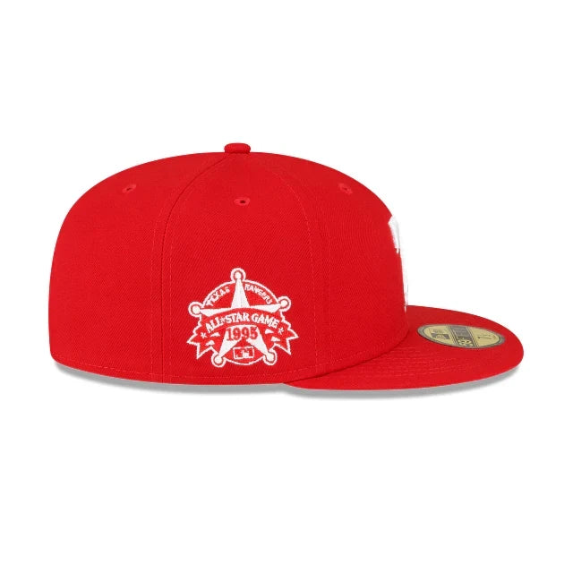NEW ERA TEXAS RANGERS ALL-STAR SIDEPATCH 59FIFTY FITTED-SCARLET