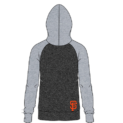 New Era Women's San Francisco Giants Tri-Blend Pullover Hoodie-Grey