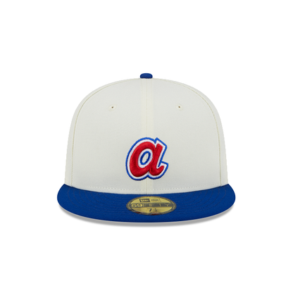 New Era Atlanta Braves Throwback 2000 All Star Side Patch 59FIFTY Fitted Ivory Hat