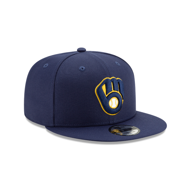 Milwaukee Brewers NEW ERA BASIC OTC COLLECTION SNAPBACK 9FIFTY-NAVY