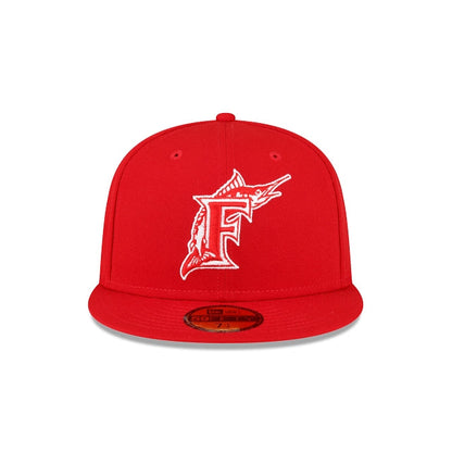 NEW ERA FLORIDA MARLINS 1997 WORLD SERIES SIDE PATCH 59FIFTY FITTED-SCARLET