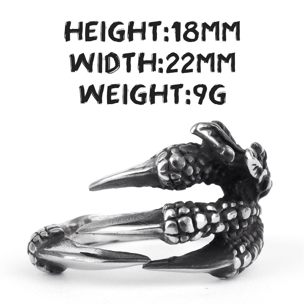 Dragon Claw Ring – Gothic Fantasy Punk Hip Hop Biker Statement