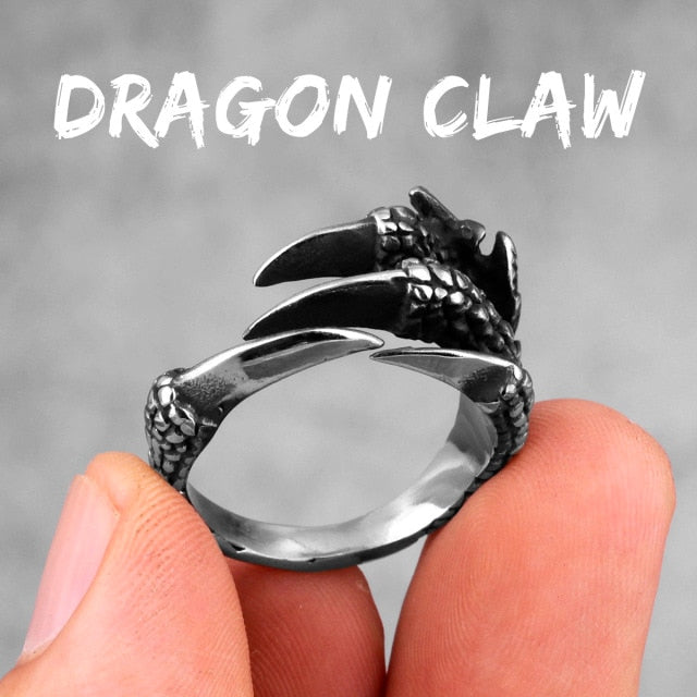 Dragon Claw Ring – Gothic Fantasy Punk Hip Hop Biker Statement