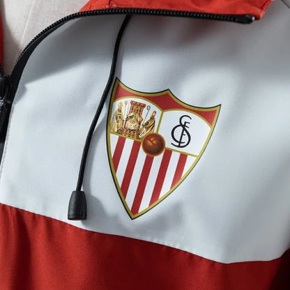 Sevilla Windbreaker 2025/26 Red White Football Kit