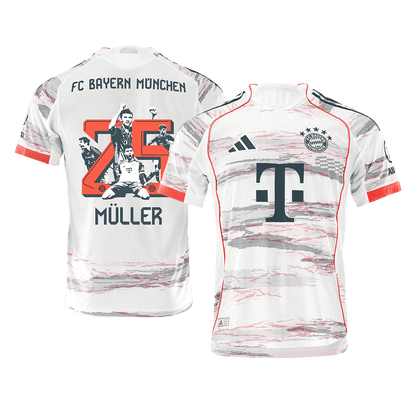 MÜLLER Special #25 Mens Bayern Munich Away Jersey 2025/26 - Player Version (Slim Fit)
