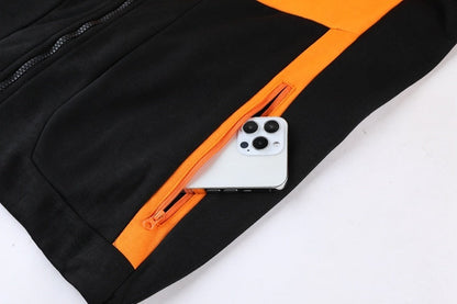 Hoodie Jacket Set 2025/26 Black Orange