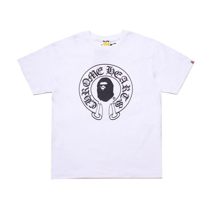 D031 Gothic Circle Graphic T-Shirt - White