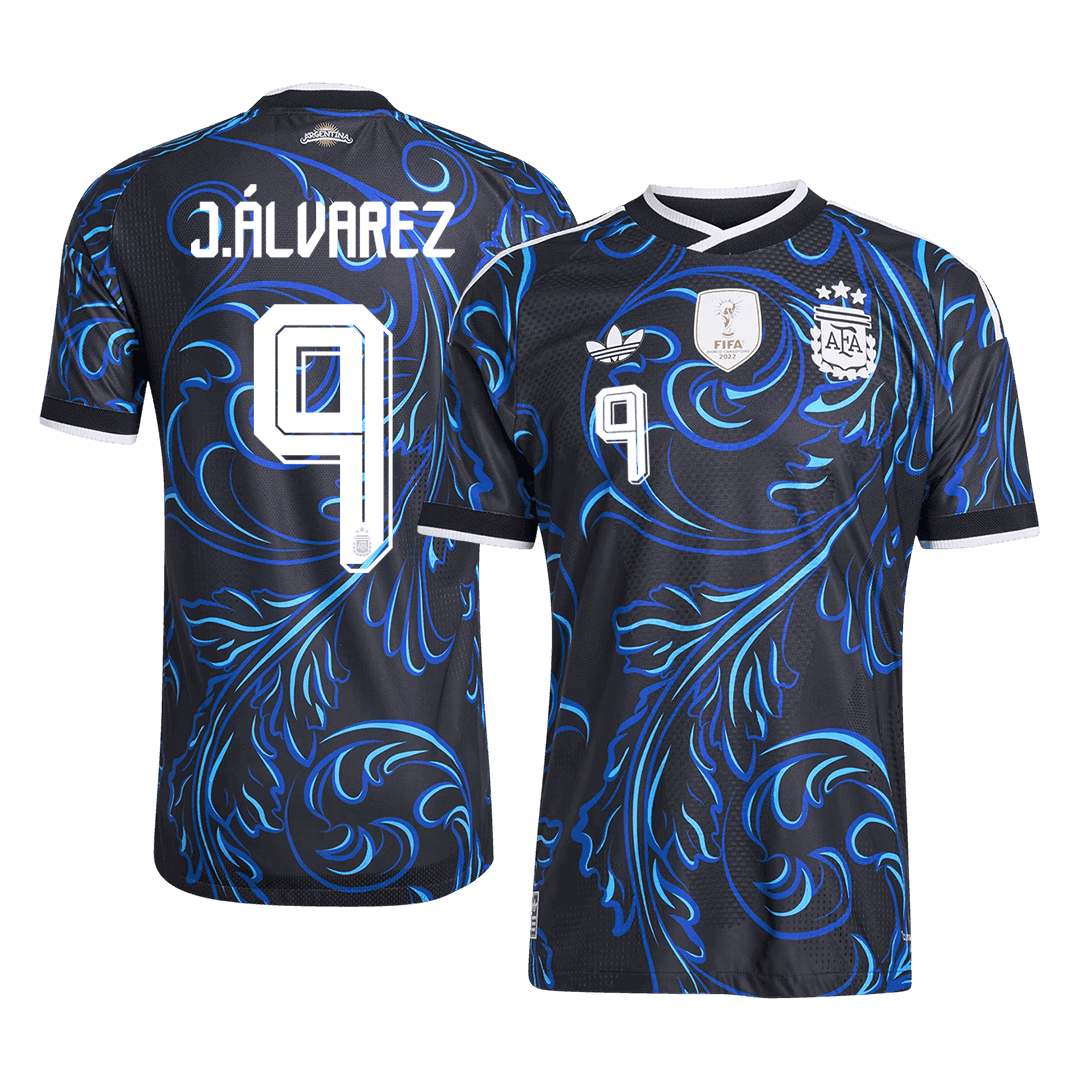 J. ÁLVAREZ #9 Mens Argentina World Cup Away Jersey 2026 - Player Version (Slim Fit)