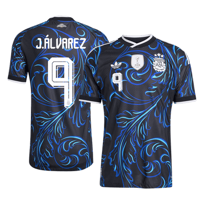 J. ÁLVAREZ #9 Mens Argentina World Cup Away Jersey 2026 - Player Version (Slim Fit)