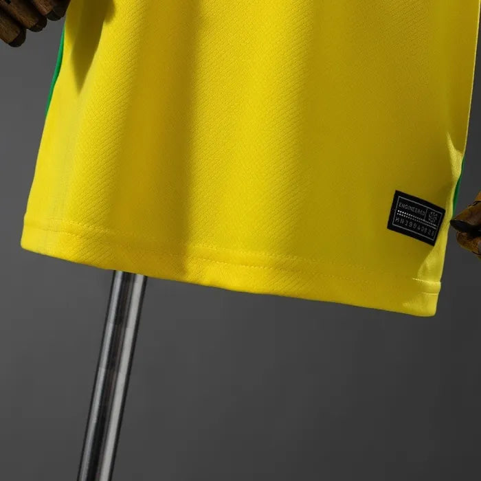 Kids Brazil Home Jersey 2026 World Cup Football Kit Soccer Shirt