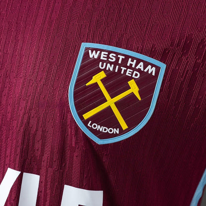 West Ham United Jersey 25/26 Home Football Kit Player Version