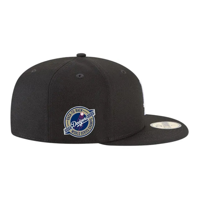 New Era Los Angeles Dodgers 2025 World Series Champions 59FIFTY Fitted Hat-Black/White